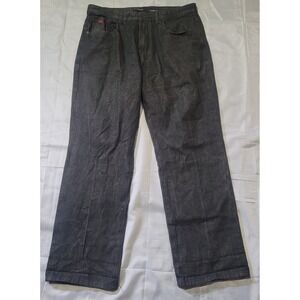 Rocawear‎ Jeans Mens 38x30 Classic Fit Black Denim Hip Hop Skater Baggy Y2K Euc